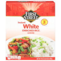 First Street White Rice, Enriched, Instant, 70 Ounce