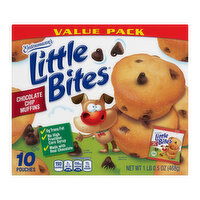 Entenmann's Entenmann's Little Bites Chocolate Chip Mini Muffins, 10 pouches, 16.5 oz, 16.5 Ounce