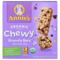 Annie's Granola Bars, Chocolate Chip, Organic, Chewy, 6 Ounce