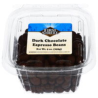 First Street Espresso Beans, Dark Chocolate - 9 Ounce