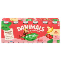 Danimals Strawberry & Banana Split Kids Low Fat Yogurt Smoothies - 12 Each