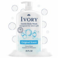Ivory Gentle Body Wash, Original Scent - 35 Fluid ounce