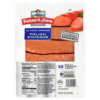 Farmer John Classic Smoked Polish Sausage - 12 Each