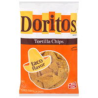 Doritos Tortilla Chips, Taco Flavor - 9.25 Ounce