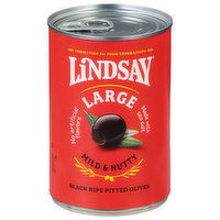 Lindsay Olives, Black Ripe Pitted, Large, 6 Ounce