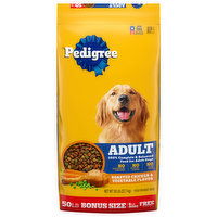 Pedigree Dog Food, Adult, Roasted Chicken & Vegetable Flavor, Bonus Size - 50 Pound
