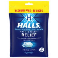 Halls Drops Mentho-Lyptus Flavor Cough & Throat Relief - 80 Each