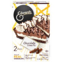 Edwards Creme Pie, Chocolate, 2 Each