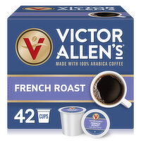 Victor Allen's Coffee French Roast, Dark Roast, Coffee Pods - 42 Each