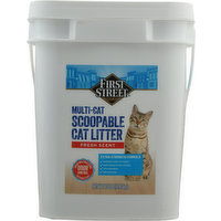 First Street Cat litter, Scoopable, Multi-Cat, Fresh Scent - 35 Pound