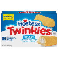 Hostess Sponge Cake, with Creamy Filling, Golden, 10 Each