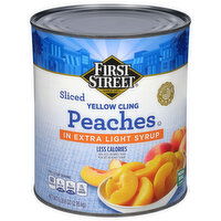 First Street Sliced Yellow Cling Peaches in Extra Light Syrup