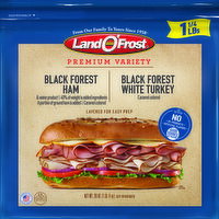 Land O'Frost Ham/White Turkey, Black Forest, Premium Variety - 20 Ounce