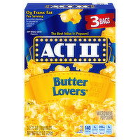 Act II Popcorn, Butter Lovers - 3 Each