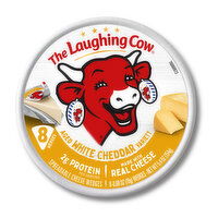 The Laughing Cow Creamy White Cheddar Flavor Spreadable Cheese Wedges - 8 Each