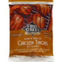 First Street Chicken Thighs, Ice Glazed, Bone-in Skin-on - 64 Ounce