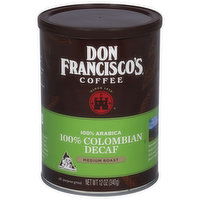 Don Francisco's Coffee, 100% Arabica, 100% Columbian Decaf, Medium Roast - 12 Ounce