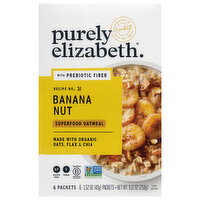 Purely Elizabeth Recipe No. 21 Superfood Banana Nut with Prebiotic Fiber Oatmeal - 6 Each