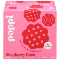 Poppi Raspberry Rose Prebiotic Soda - 4 Each