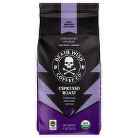 Death Wish Coffee Co Premium Ground Espresso Roast Coffee - 9 Ounce