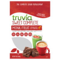 Truvia Sweetener, Calorie-Free, Monk Fruit, Granulated, All-Purpose, Plant-Based