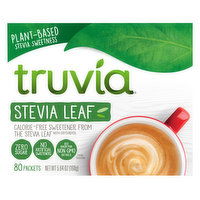 Truvia Sweetener, Calorie-Free, Stevia Leaf, Plant-Based, 80 Each