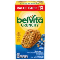 belVita Breakfast Biscuits, Blueberry, Crunchy, 12 Pack, Value Pack, 12 Each