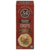 34 Degrees Crisps, Cracked Pepper - 4.5 Ounce