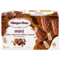 Haagen-Dazs Ice Cream Bars, Coffee Almond Toffee Crunch, Mini, 20 Each