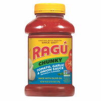 Ragu Sauce, Tomato, Garlic & Onion, Chunky, 45 Ounce