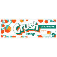 Crush Soda, Zero Sugar, Orange, 12 Pack, 12 Each