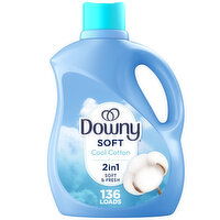 Downy Soft, 2 in 1 Soft and Fresh Liquid Fabric Softener, Cool Cotton, 136 Loads - 100 Fluid ounce