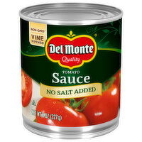 Del Monte Tomato Sauce, No Salt Added - 8 Ounce