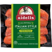 Aidells Smoked Chicken Sausage, Italian Style, Twin Pack - 24 Ounce