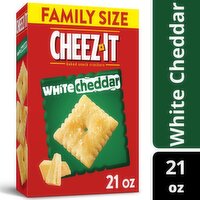 Cheez-It Cheese Crackers, White Cheddar, Family Size - 21 Ounce