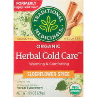 Traditional Medicinals Herbal Supplement, Organic, Herbal Cold Care, Elderflower Spice, Tea Bags, 16 Each