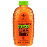 Nate's Organic Raw & Unfiltered Honey - 32 Ounce