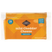 First Street Sliced Cheese, Milk Cheddar, Thick, 24 Each