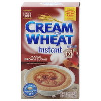 Cream of Wheat Instant Hot Cereal, Maple & Brown Sugar, 10 Each