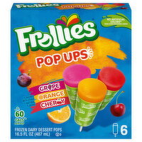Frollies Pop Ups Grape/Orange/Cherry Frozen Dairy Dessert Pops - 6 Each