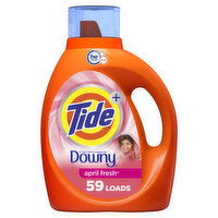 Tide Plus A Touch of Downy Liquid Laundry Detergent, April Fresh Scent, 73 Ounce