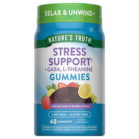 Nature's Truth Delicious Lemon & Strawberry Flavor Gummies Stress Support + GABA L-Theanine - 48 Each