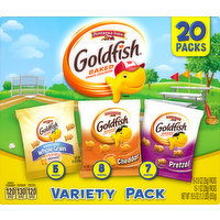 Goldfish Snack Crackers, Baked, Variety Pack - 20 Each