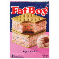 FatBoy Ice Cream Sandwiches, Sugar Cookie - 6 Each