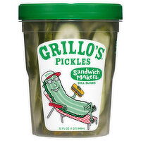 Grillo's Pickles Sandwich Makers Dill Slices - 32 Fluid ounce
