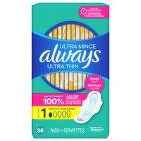 Always Ultra Thin Regular Size 1 Pads - 36 Each