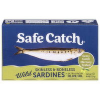 Safe Catch Wild Sardines, in Extra Virgin Olive Oil, Skinless & Boneless - 4.4 Ounce