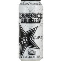 Rockstar Energy Drink, Silver Ice - 16 Ounce