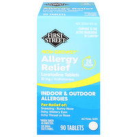 First Street Allergy Relief, Indoor & Outdoor, 10 mg, Tablets - 90 Each