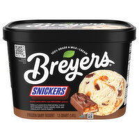 Breyers Ice Cream, Vanilla, Light, Snickers - 1.5 Quart